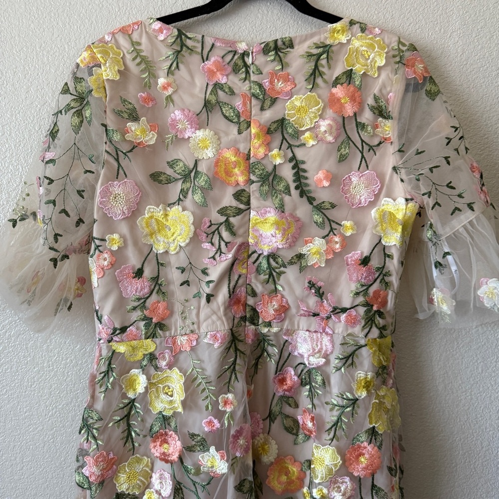 AW Bridal‎ Sz 14 Carole Dress Floral Embroidered Cream Dress - Picture 6 of 13